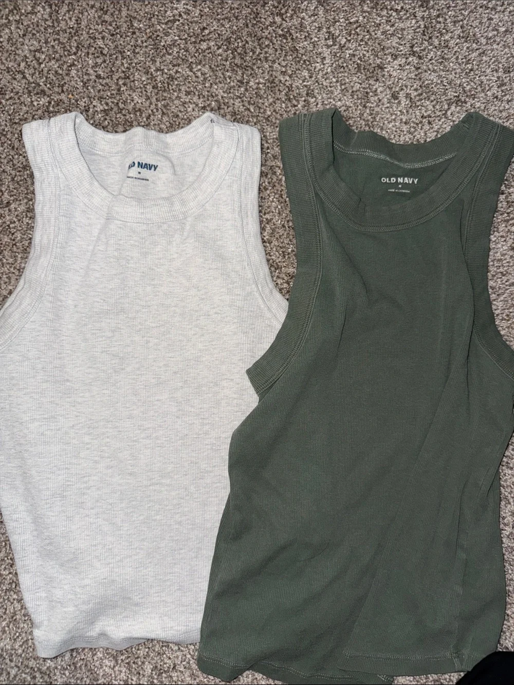 Old Navy  Tank Tops in Olive and Heather Gray Duo - Picture 2 of 2